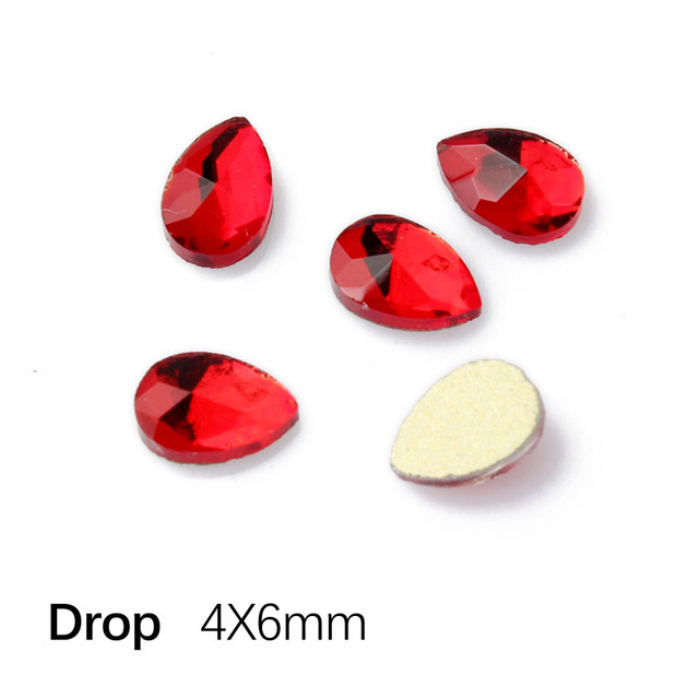 4x6mm 빨간색 물방울
