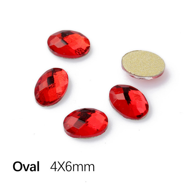 4x6mm 빨간색 타원형