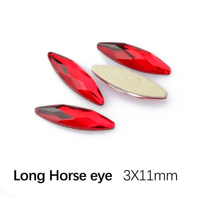 3x11mm 빨간 긴 말 눈
