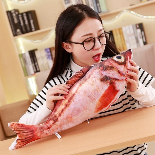 Creative Simulation Fish Pet Cat Toy Catnip Fish Funny Stick Cat Doll Doll Pillow Manufacturer Wholesale