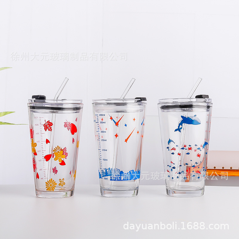 Cartoon creative glass for students
