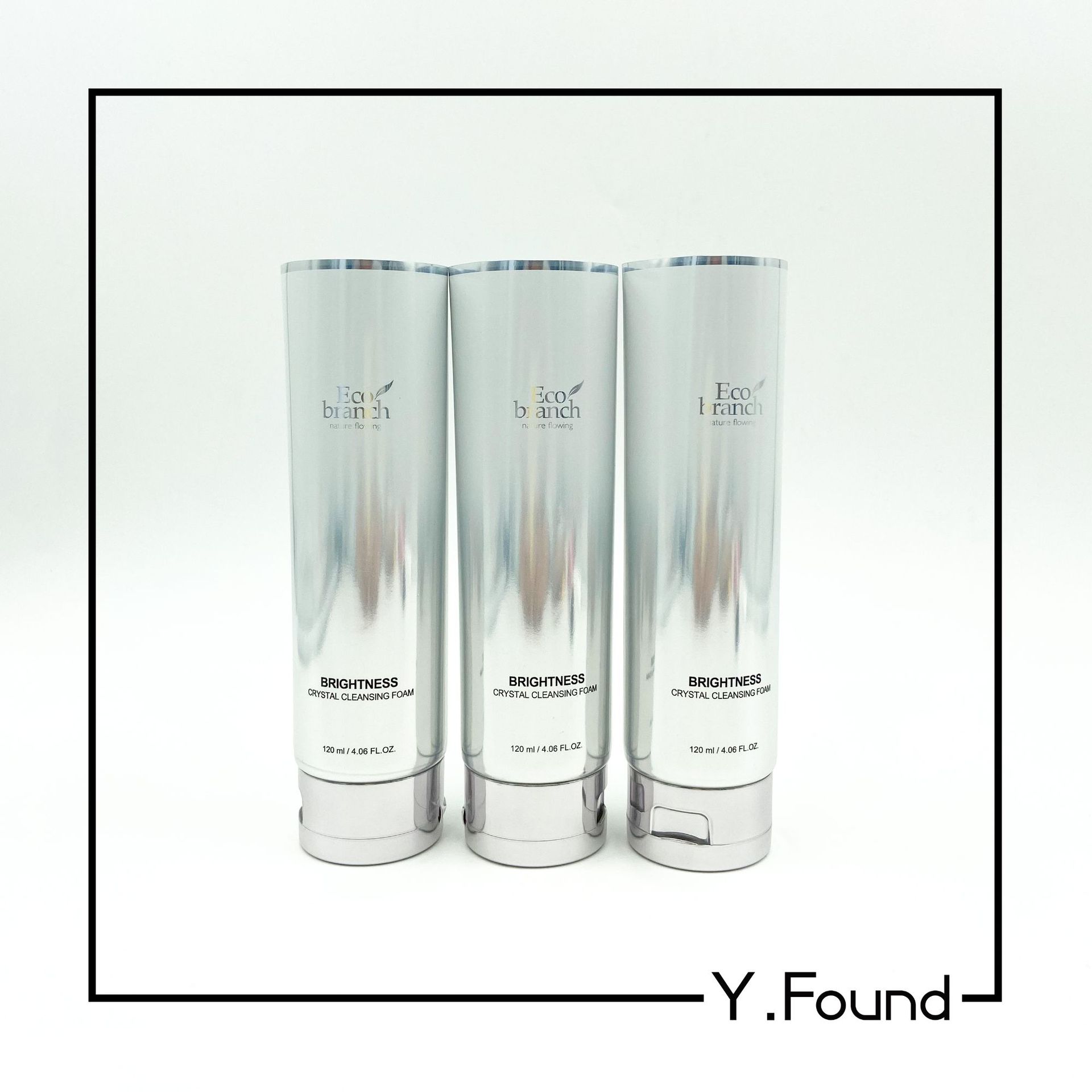 塑料包装化妆品护手霜φ45高亮银色烫金丝印工厂直供