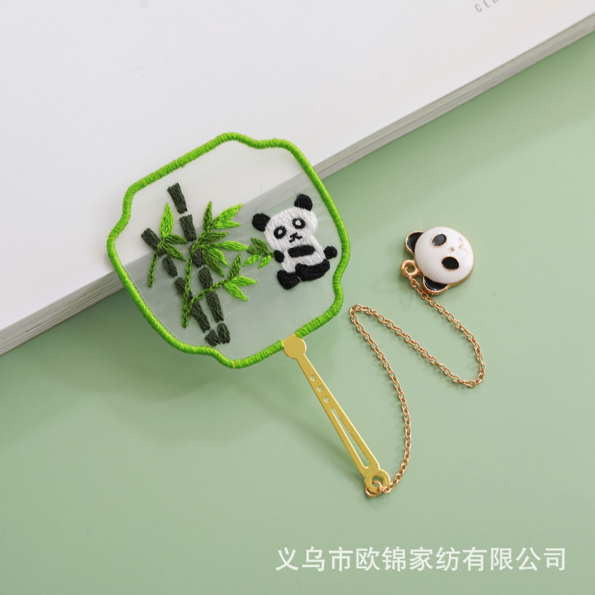 Corazón marcador bordado kit suzhou bordado hecho a mano material de bricolaje paquete antiguo ventilador creativo marcador regalo auto-bordado