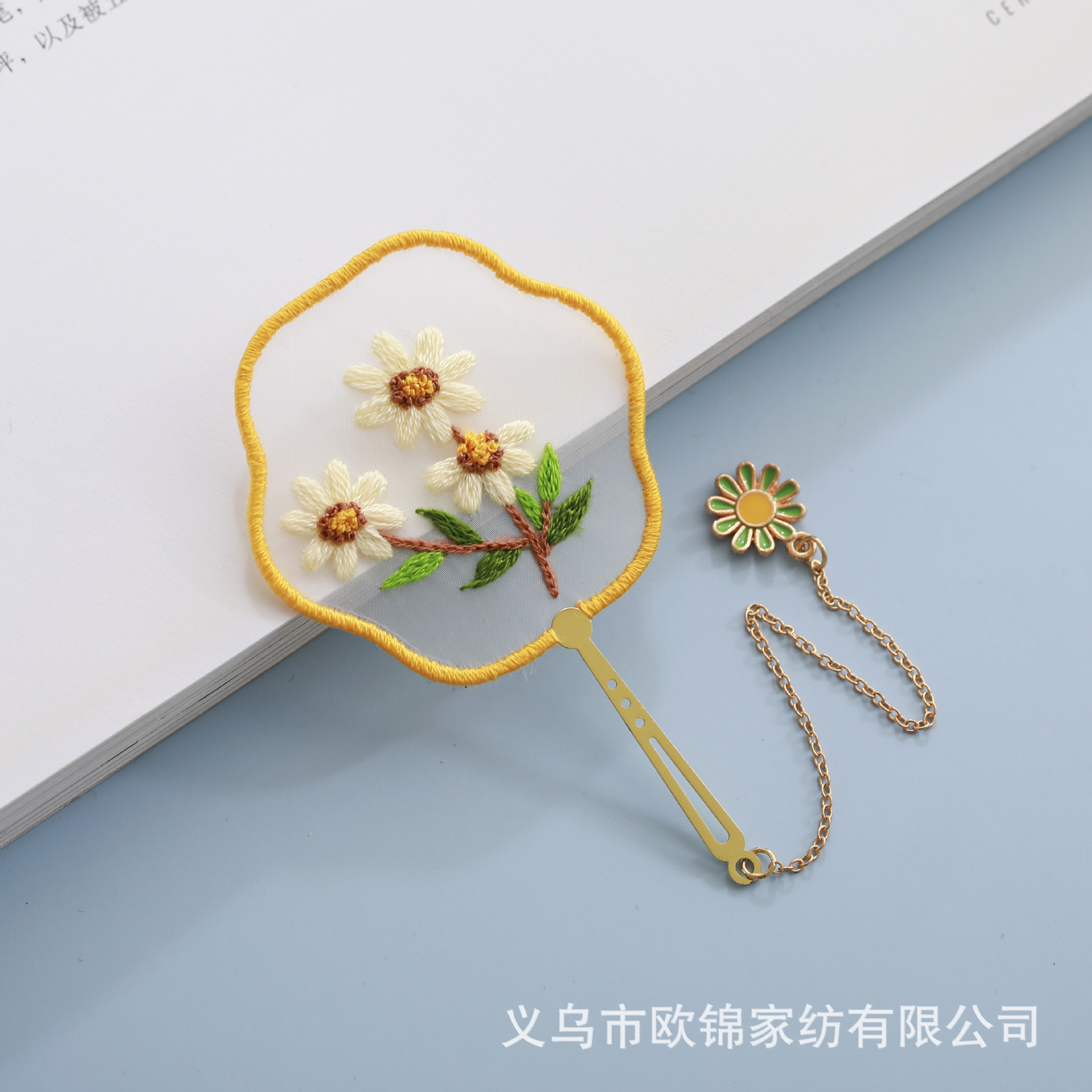 Corazón marcador bordado kit suzhou bordado hecho a mano material de bricolaje paquete antiguo ventilador creativo marcador regalo auto-bordado