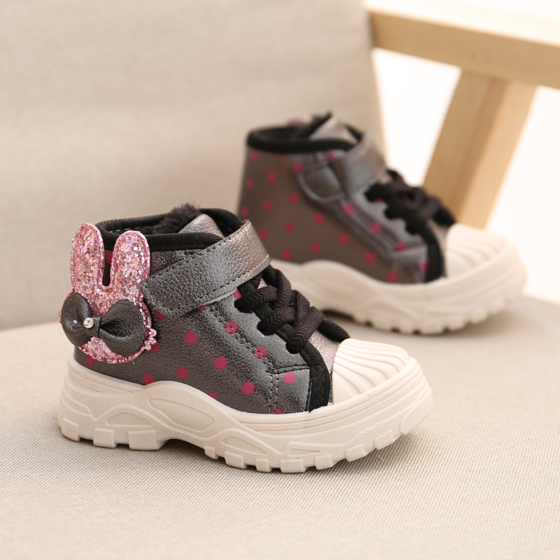 2024 Winter Kinder Schnee 1-4 Jahre alt 0 Mädchen warme Martin wasserdichte Prinzessin Baumwollschuhe mit samtigen kurzen Stiefeln_voghion.com