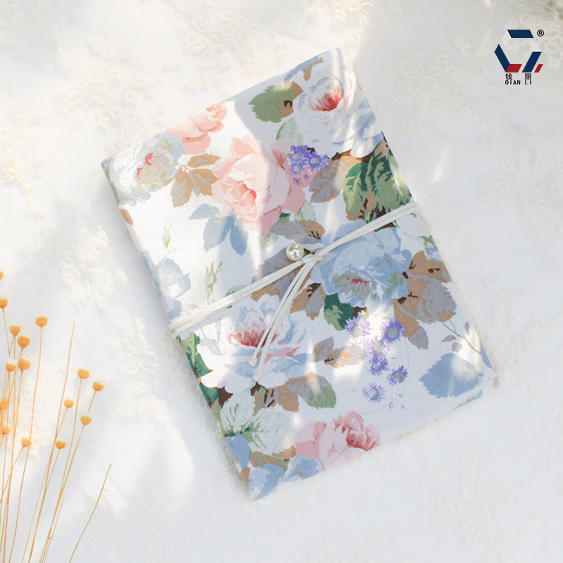 [Qian Li] cubierta de libro de tela hecha a mano cuaderno cubierta de libro de tela mano cuenta pluma cubierta A5A6 cubierta de libro