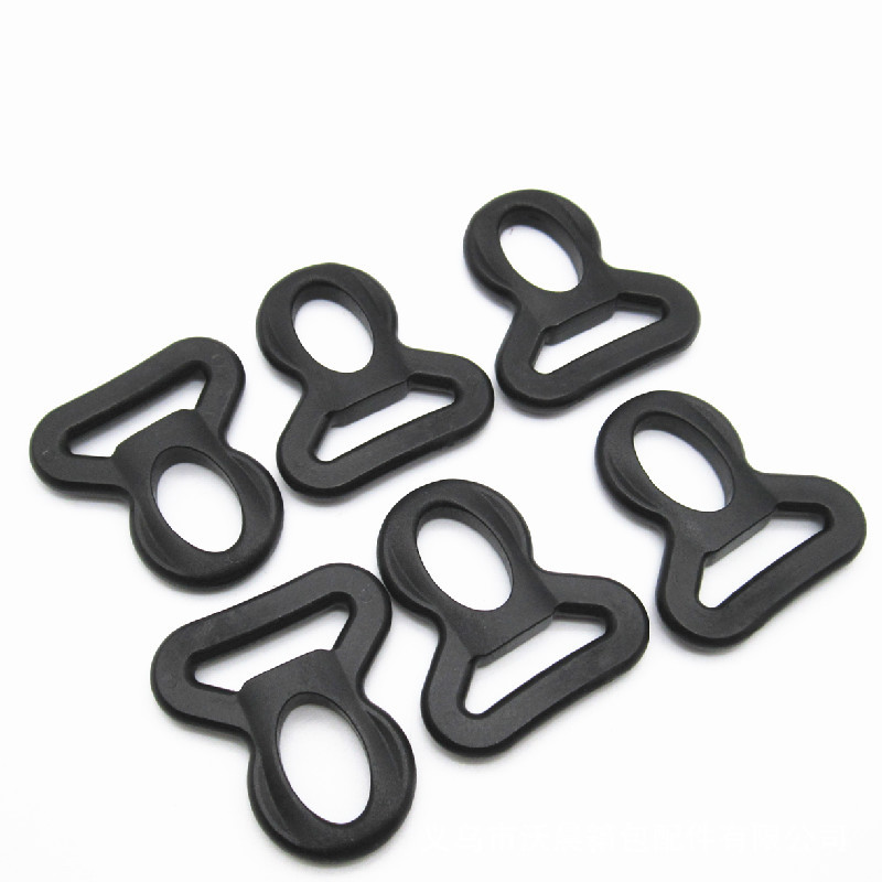 现货供应圆圈头D扣 POM聚甲醛两档D字扣  人字形调节扣箱包配件