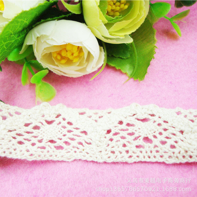 精美棉线花边机织蕾丝花边布艺裙摆女装窗帘鞋袜家纺袖套手工辅料