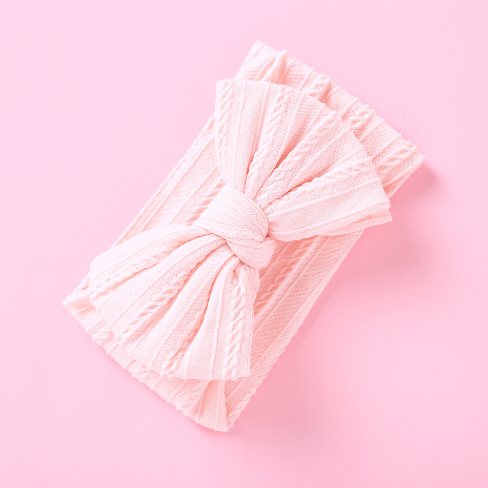 Banda de pelo para niños y bebés, estilo Amazon, jacquard de nylon, lazo ancho de doble capa anudada, diadema para niñas.