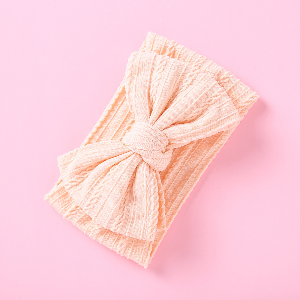 Banda de pelo para niños y bebés, estilo Amazon, jacquard de nylon, lazo ancho de doble capa anudada, diadema para niñas.