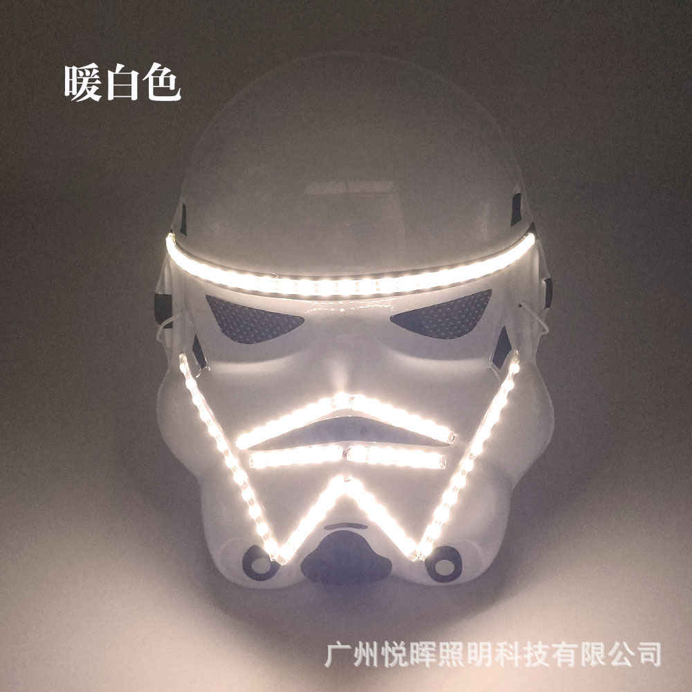 Máscara Luminosa LED de Star Wars, COSPLAY, Temática de Película, Juego de Rol, Accesorios Luminosos, Máscara Luminosa