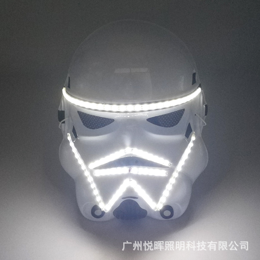 Máscara Luminosa LED de Star Wars, COSPLAY, Temática de Película, Juego de Rol, Accesorios Luminosos, Máscara Luminosa