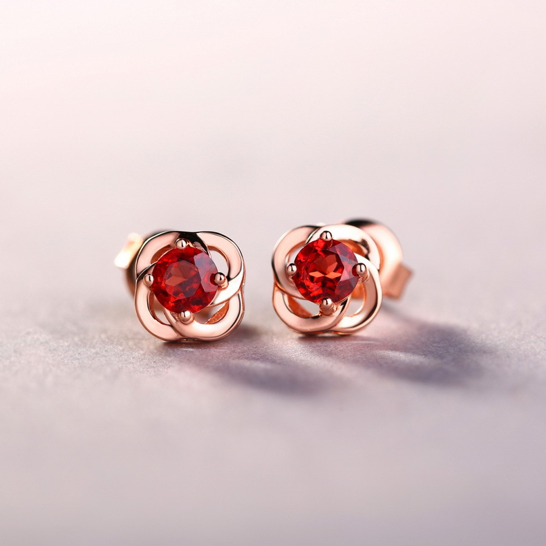 fashionable organic earrings pomegranate