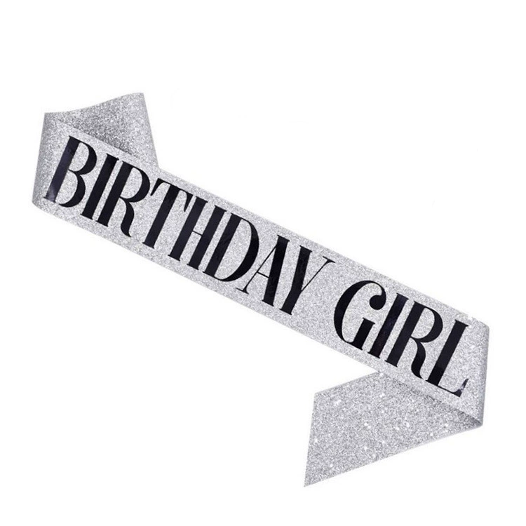 Диадема-ободок набор с кристаллами и лентой "Birthday Queen", комфортная подарочная принадлежность