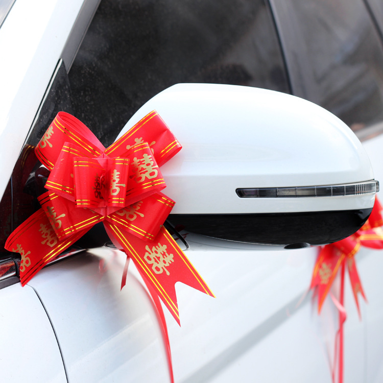 Casamiento, espejo retrovisor, flores, flores