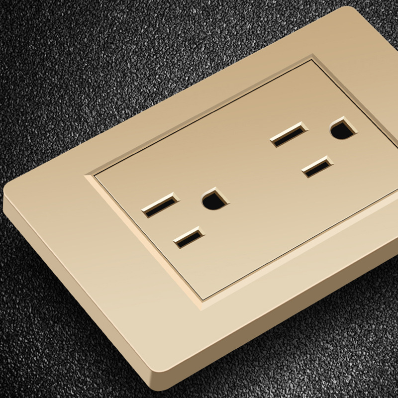 美规插座15A台湾110V美标开关面板带USB墙壁电源家用白色美式面板