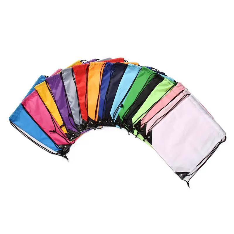 现货批发210D涤纶双肩背包袋束口袋抽绳袋收纳袋子印logo