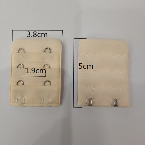 Ozina wholesale stainless steel three rows and two buckles extension buckle 3 rows and two buckles 3.8cm bra extension buckle underwear buckle