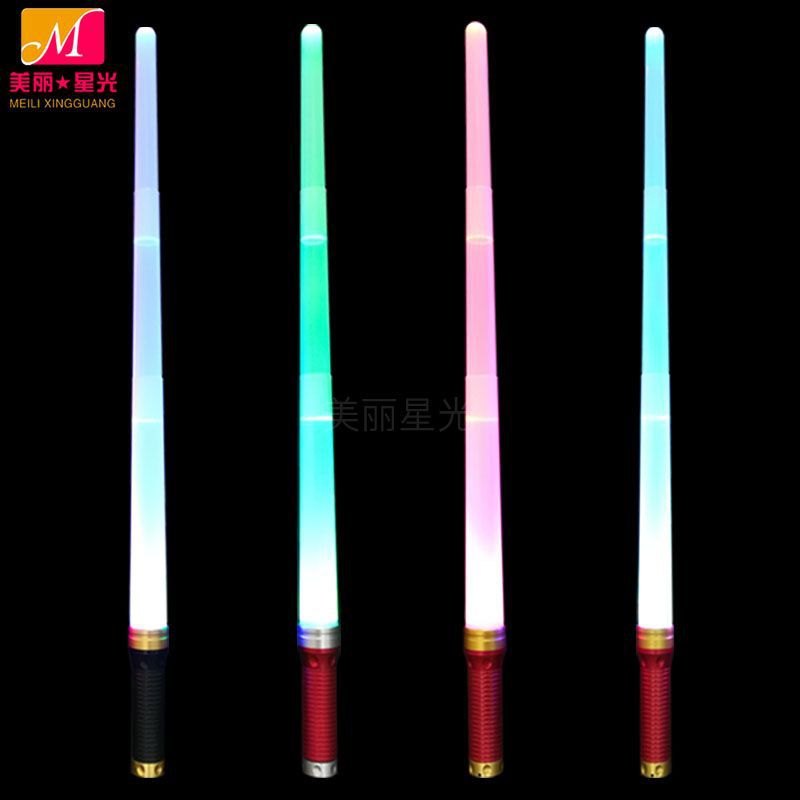 Nuevos juguetes luminosos creativos para niños, varillas luminosas led, varillas luminosas retráctiles, productos de piso, juguetes luminosos al por mayor