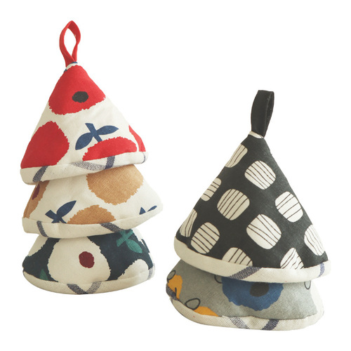 Insulated pot handle, home fabric triangular insulated pad, pot cap, lid clip, enamel pot insulated handle
