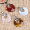 Natural water, crystal pendant, protective amulet, buckle, fashionable classic ethnic necklace, accessory, ethnic style, Chinese style