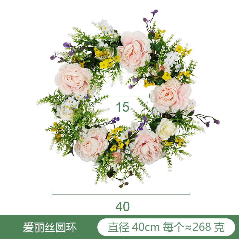 Cruz de la frontera de la vid Rosa artificial de Europa y América decoración del salón de bodas Arco fábrica al por mayor artificial rosa de Ratán