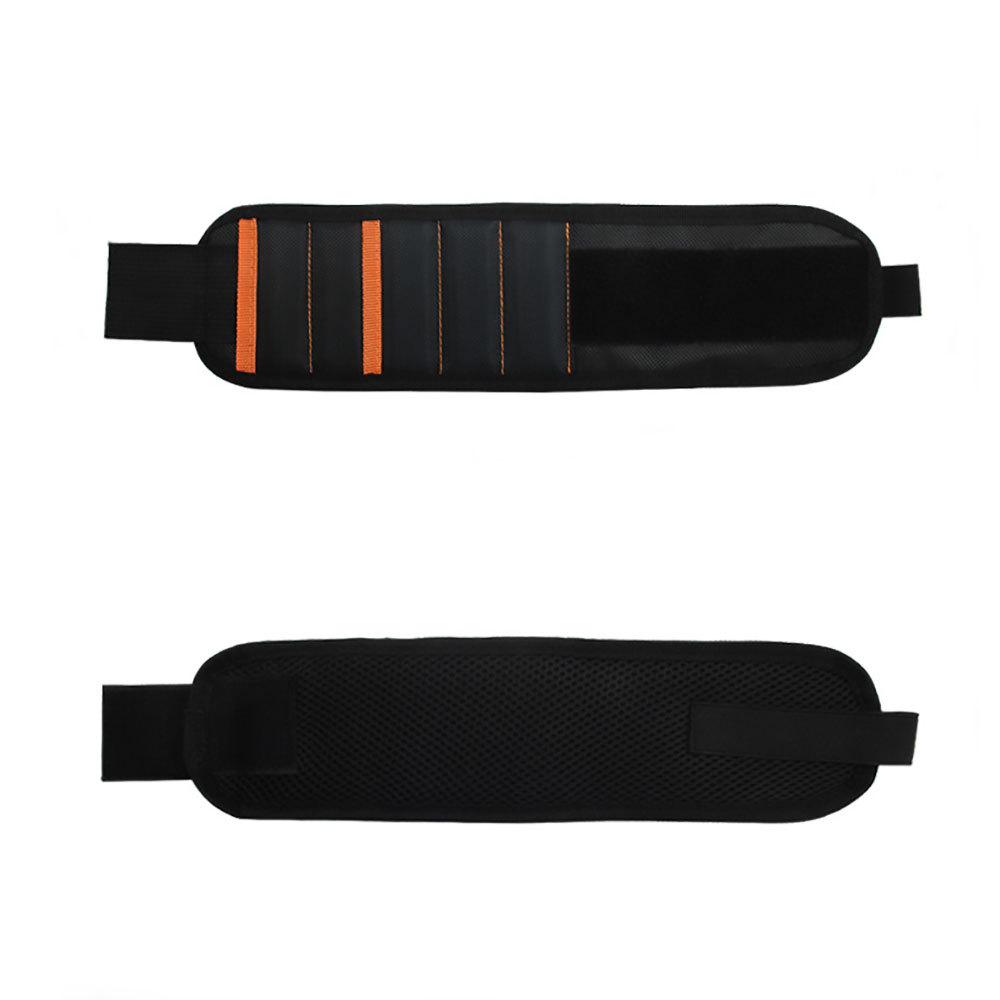 Venta caliente de la fábrica de bolsillo pulsera magnética herramienta de almacenamiento tornillo adsorción recogida electricista velcro correa para la muñeca