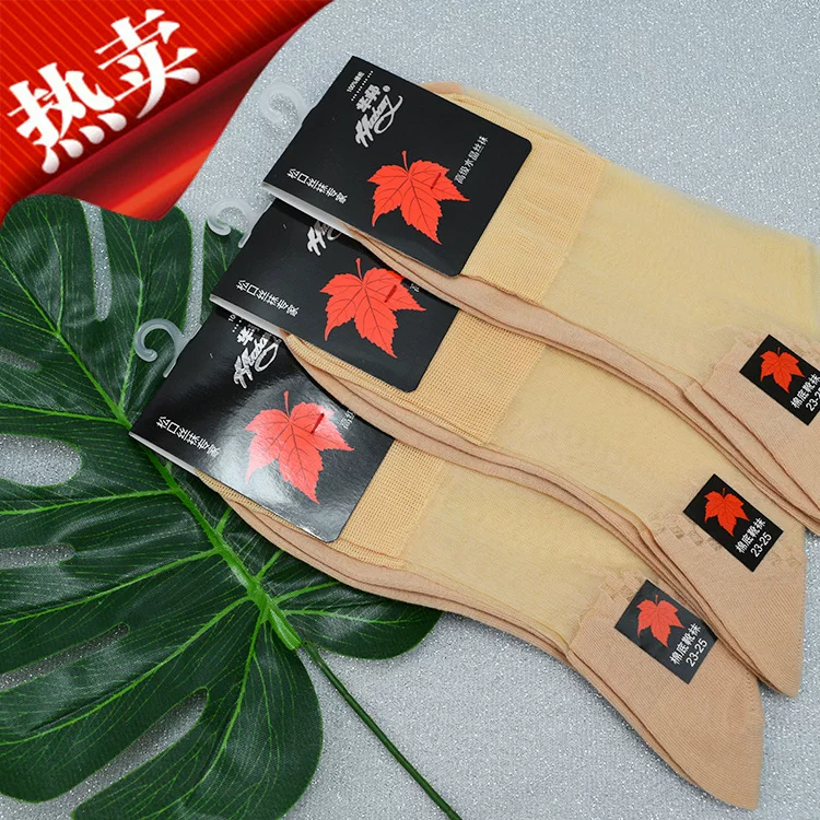 Spring summer thin non-slip tights, wear-resistant old-fashioned socks, mid-length, mid rise