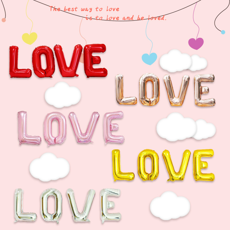 32 -inch imitation beauty lean letters LOVE set aluminum membrane…