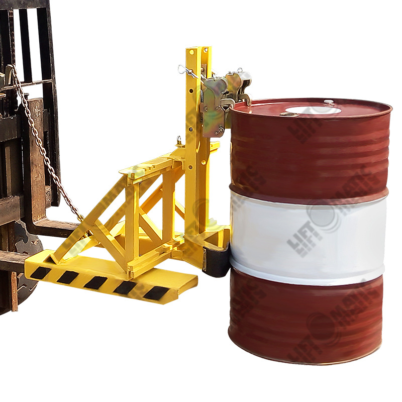 武汉汉利1DCMJ单桶轻型油桶桶夹叉车用钢桶搬运夹具适用多种桶型