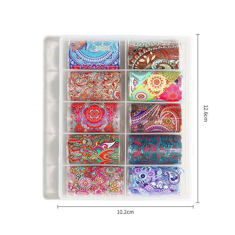 Internet celebridad nuevo 4*100cm cielo estrellado transferencia de papel Navidad mármol estrellado cielo pegatinas Mickey láser uñas pegatinas