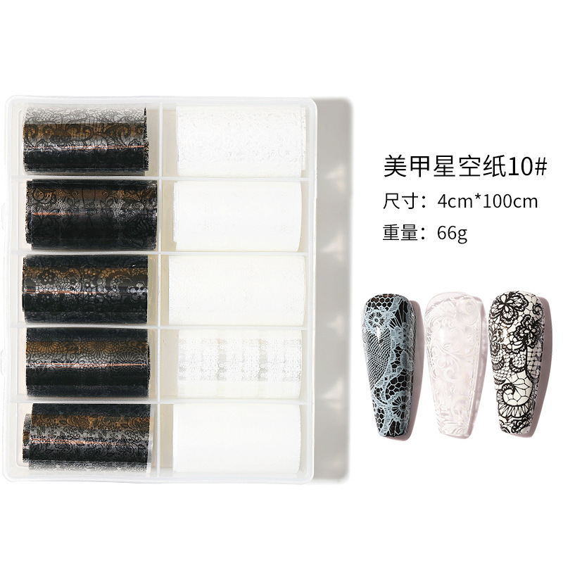 Internet celebridad nuevo 4*100cm cielo estrellado transferencia de papel Navidad mármol estrellado cielo pegatinas Mickey láser uñas pegatinas