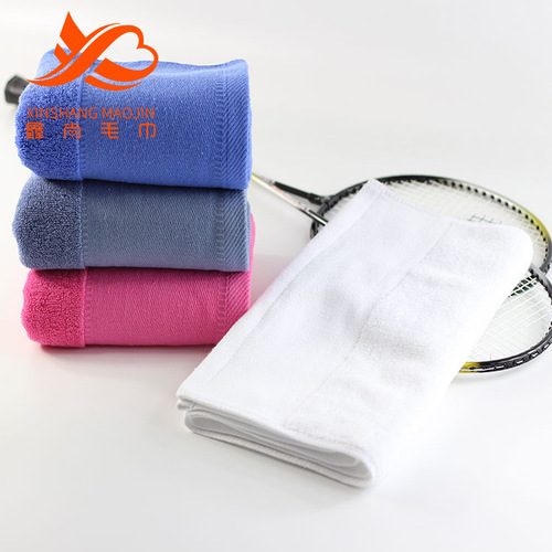 Towel factory wholesale pure cotton sports towel extended length cotton marathon large towel lint-free logo customization