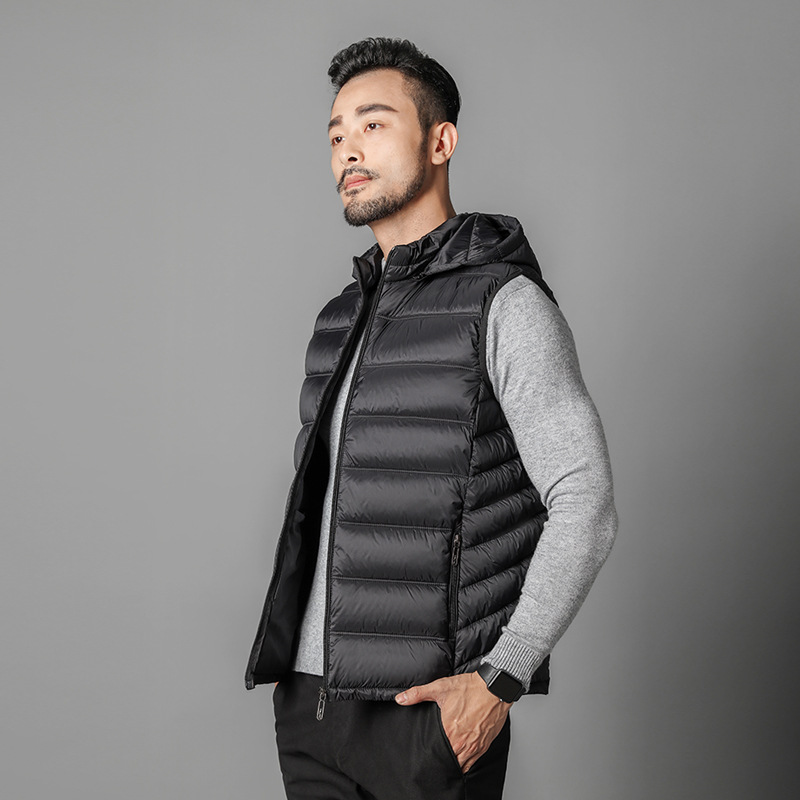 Chaleco acolchado de algodón para hombre — cálido, ligero, estilo casual corto, moda de invierno