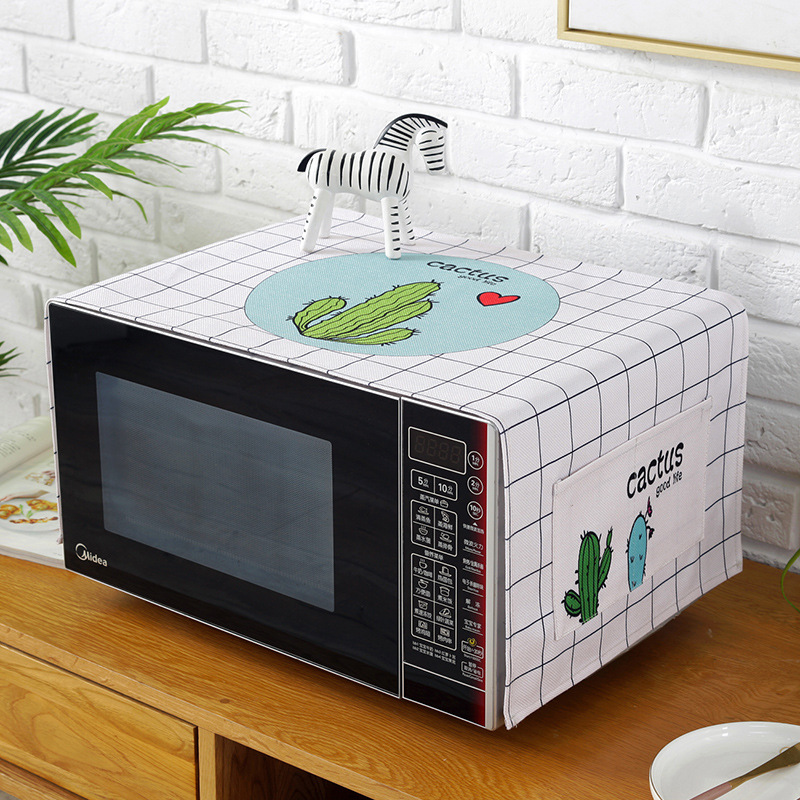 Cubierta del horno de microondas cubierta de polvo de tela cubierta de aceite del horno cubierta de polvo toalla cuadrada estera de toalla cocina hogar entrega de una pieza