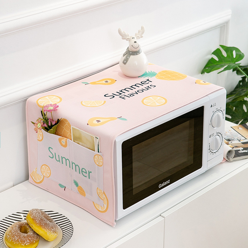 Cubierta del horno de microondas cubierta de polvo de tela cubierta de aceite del horno cubierta de polvo toalla cuadrada estera de toalla cocina hogar entrega de una pieza