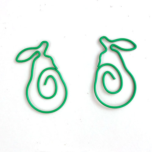 Ins style cute avocado paper clip creative student office bookmark holder shape paper clip metal paper clip