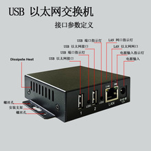 2+1网络USB交换机适用苹果安卓手机有线充电同时上网无需WiFi数据