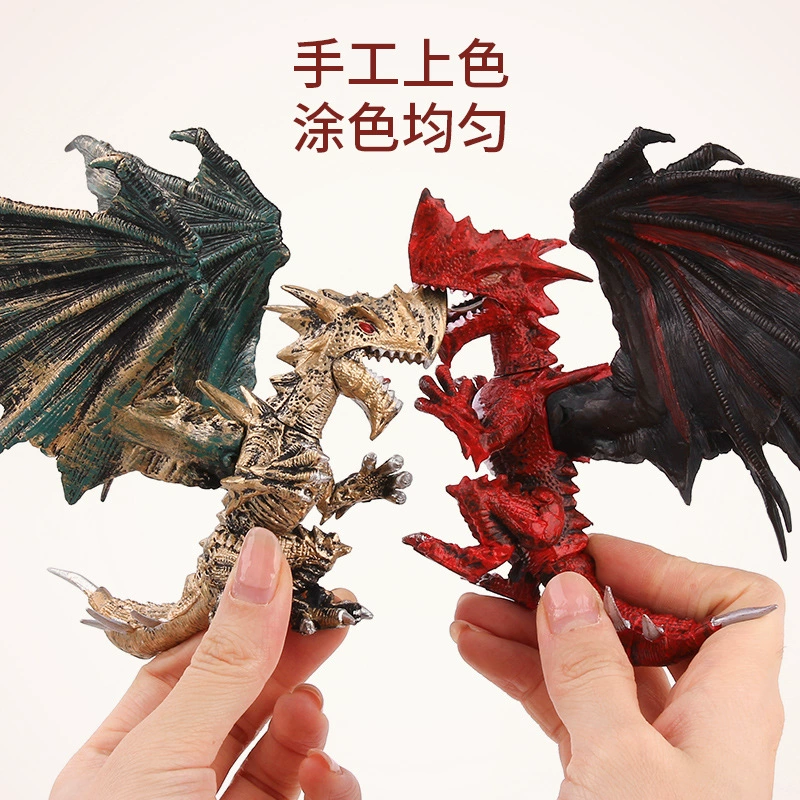 Variable toy, monster, realistic dinosaur, red minifigure for boys