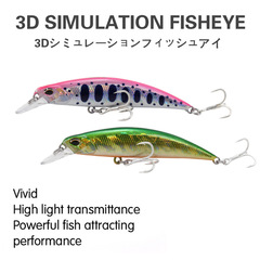 New RYUKI spearhead 80S submersible minnow bait cocked mouth sea bass lure