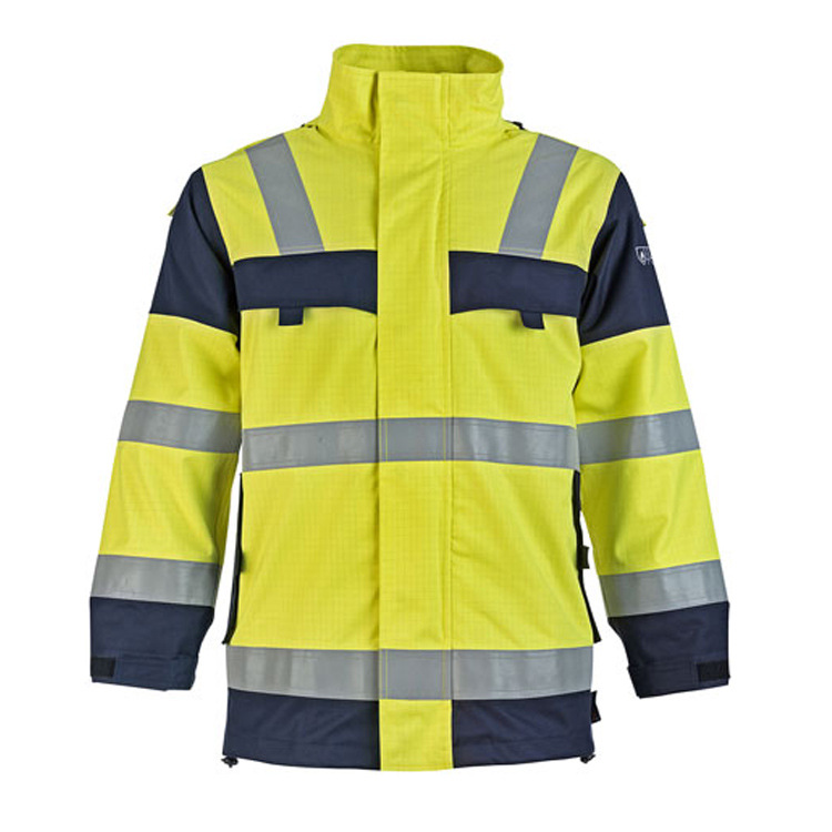 CVC阻燃防静电荧光黄防火夹克上衣 厂家直销