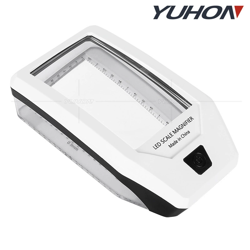 8 светодиодных фонарей проверка технического обслуживания чтение идентификация ювелирных изделий Рабочий стол с измерением шкалы 3-кратное оптическое увеличительное стекло