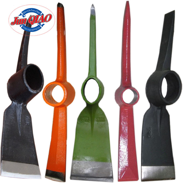 户外凿挖桩挖树镐头锻打钢镐洋镐农用十字镐铁镐两用镐头