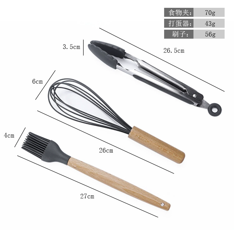 Silicone kitchenware, tools set, wholesale, Amazon, 9 pieces, anti-scald