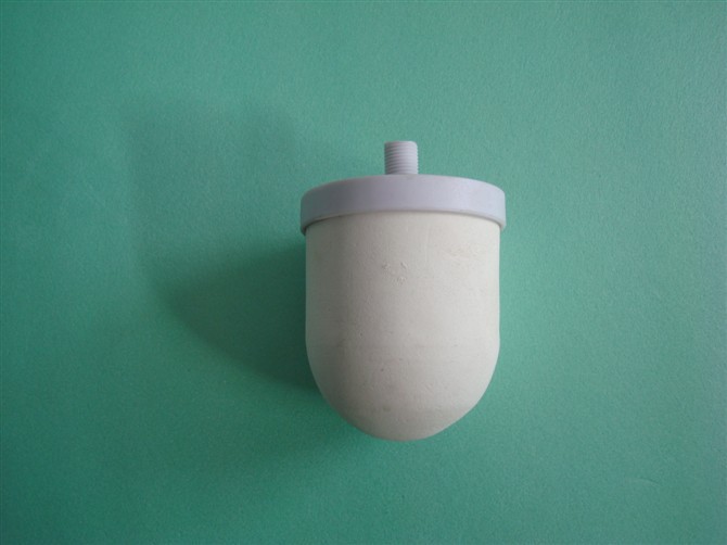 生产厂家出售半圆形微孔陶瓷滤芯，长螺纹短螺纹微孔陶瓷滤芯