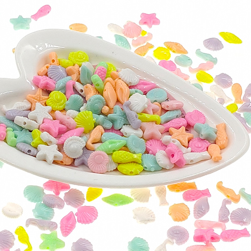 Plastic acrylic children's marine beads handmade