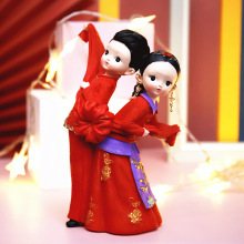 创意礼品古装汉服金玉良缘婚庆摆件调皮古风娃娃情侣中国风装饰品