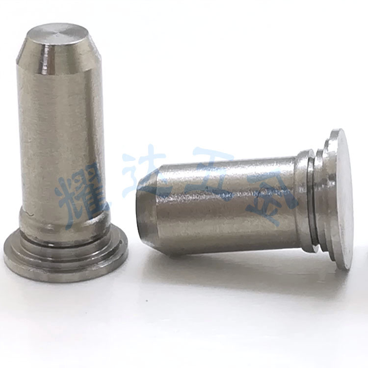 不锈钢压铆导向销416不锈铁定位TP4-6MM-81012平头销钉插销