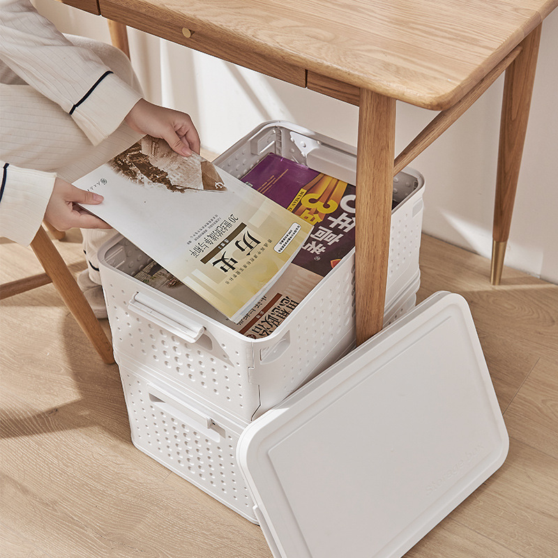 大型折りたたみ収納ボックス衣類家庭用収納ボックスプラスチック整理ボックス子供用玩具書籍収納ボックス