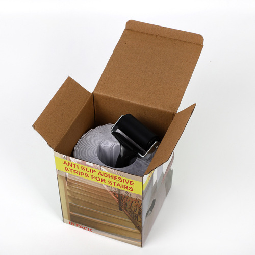 Stair steps waterproof rubber PEVA anti-slip tape Pre-cut flat stickers color box set Bathroom anti-slip stickers